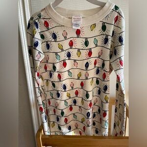 Hanna Andersson Christmas Lights Long Sleeve Pajama Top Organic Cotton